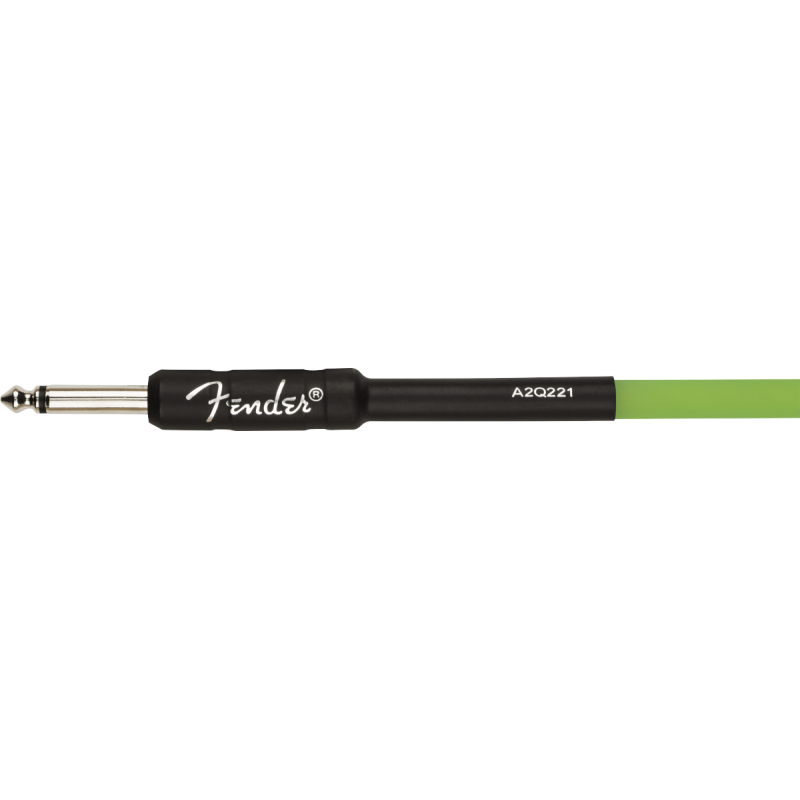 Cable Instrumento Fender Professional Glow In The Dark Cable Green 5,5m