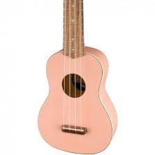 Ukelele Soprano Fender Venice Walnut Shell Pink