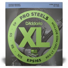Juego 4 Cuerdas Bajo Eléctrico Daddario EPS165 XL Prosteels Custom Light Long Scale 45-105