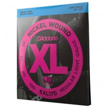 Juego 4 Cuerdas Bajo Eléctrico Daddario EXL170 XL Nickel Light Long Scale 45-100