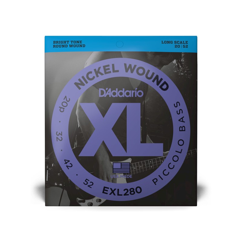 Juego 4 Cuerdas Bajo Eléctrico Daddario EXL280 XL Nickel Medium Long Scale 20-52