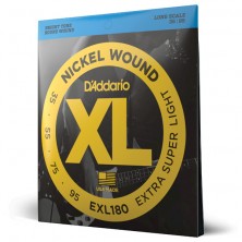 Juego 4 Cuerdas Bajo Eléctrico Daddario EXL180 XL Nickel Super Light Long Scale 35-95