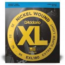 Daddario EXL180 XL Nickel Super Light Long Scale 35-95 Juego 4 Cuerdas Bajo Eléctrico