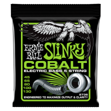 Ernie Ball 2736 Slinky Cobalt Escala larga 45-130  Juego 5 Cuerdas Bajo Eléctrico
