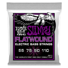 Ernie Ball 2811 Slinky Flatwound Escala larga 55-110 Entorch. Plano Juego 4 Cuerdas Bajo Eléctrico