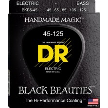 DR Strings Black Beauties BKB5-45 Long Scale Negro Acero Inox 45-125 Medium Juego 5 Cuerdas Bajo Eléctrico