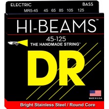 DR Strings Hi-Beam MR5-45 Long Scale Acero inox 45-125 Medium Juego 5 Cuerdas Bajo Eléctrico