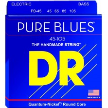 DR Strings Pure Blues PB-45 Long Scale 45-105 Medium Juego 4 Cuerdas Bajo Eléctrico