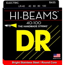 DR Strings Hi-Beam LR-40 Long Scale Acero inox 40-100 Light Juego 4 Cuerdas Bajo Eléctrico