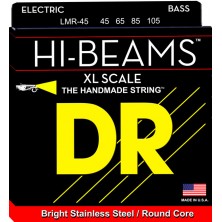 DR Strings Hi-Beam LMR-45 Extra Long Scale Acero inox 45-105 Medium Juego 4 Cuerdas Bajo Eléctrico