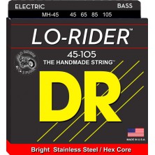 DR Strings Low Rider MH-45 Long Scale Acero inox 45-105 Medium Juego 4 Cuerdas Bajo Eléctrico
