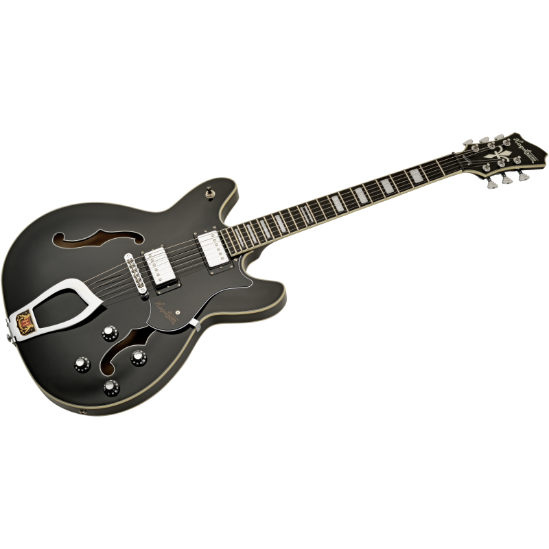 Guitarra Eléctrica Semisólida Hagstrom Viking Black Gloss