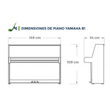 Piano Vertical Yamaha B1 Blanco Pulido PWH