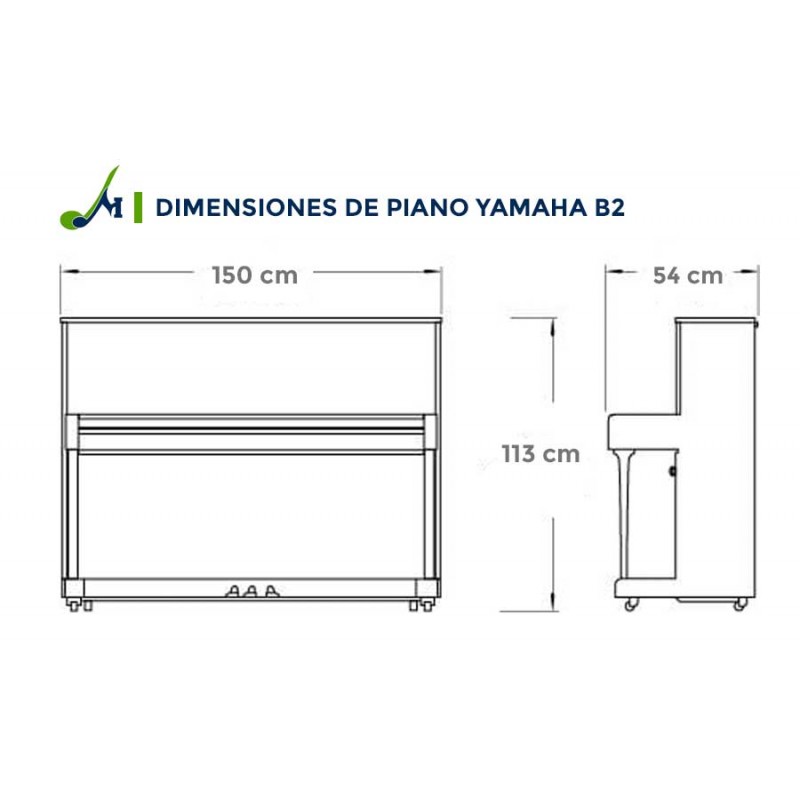 Piano Vertical Yamaha B2 Blanco Pulido PWH