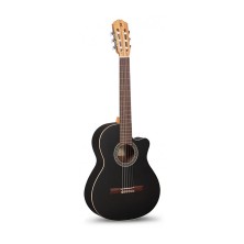 Alhambra Black Satin CW EZ Guitarra Clásica Electrificada