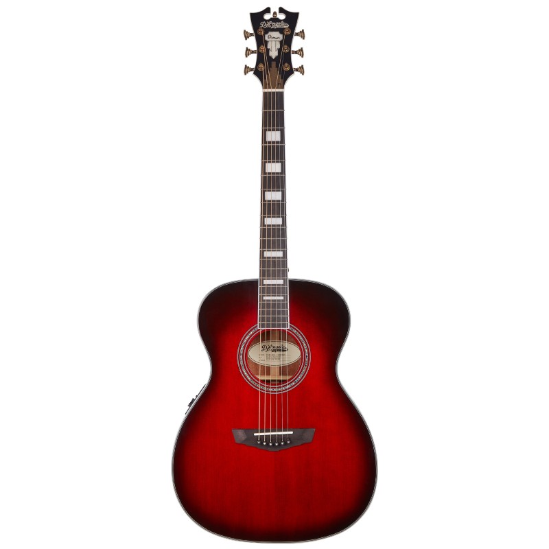 Guitarra Electroacústica D'Angelico Premier Tammany Trans Black Cherry Bst