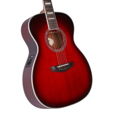 Guitarra Electroacústica D'Angelico Premier Tammany Trans Black Cherry Bst