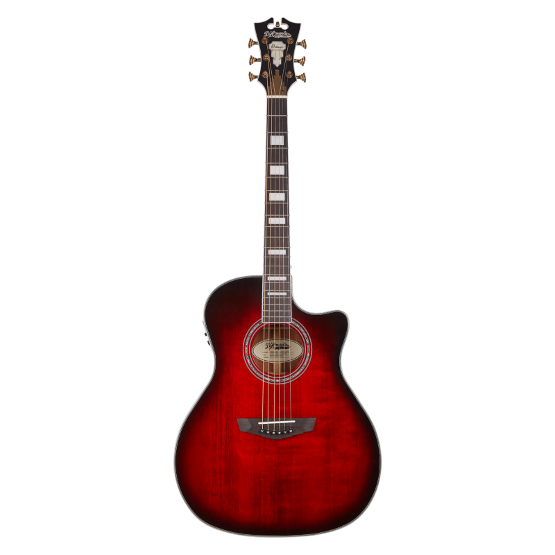 Guitarra Electroacústica D'Angelico Premier Gramercy Trans Black Cherry