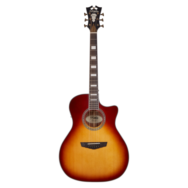 Guitarra Electroacústica D'Angelico Premier Gramercy Iced Tea Burst