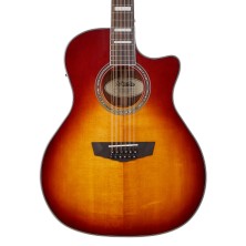 Guitarra Electroacústica 12 Cuerdas D'Angelico Premier Fulton Iced Tea Burst