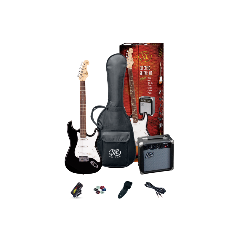 Pack Guitarra Eléctrica SX SE1 Pack Guitarra Eléctrica Black