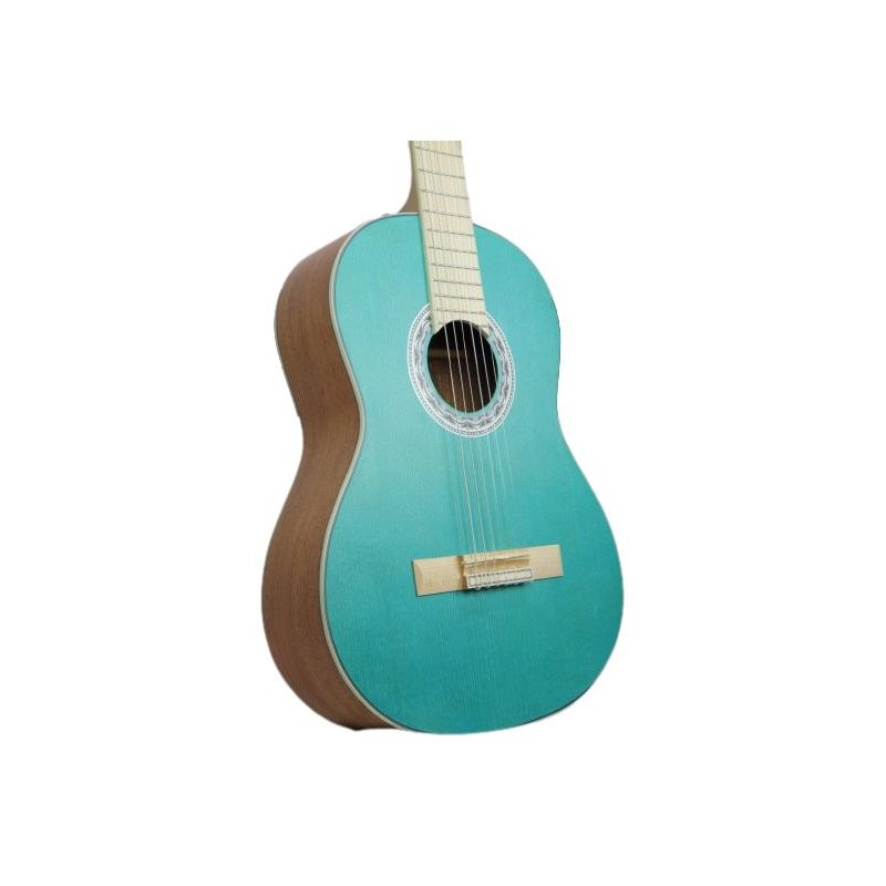 Guitarra Clásica Eléctrificada Valencia VC364AB Aqua Blue