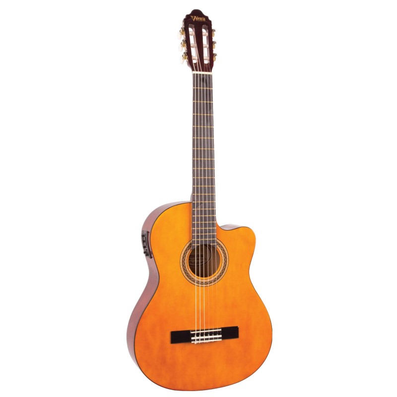 Guitarra Clásica Eléctrificada Valencia VC104CE Natural 