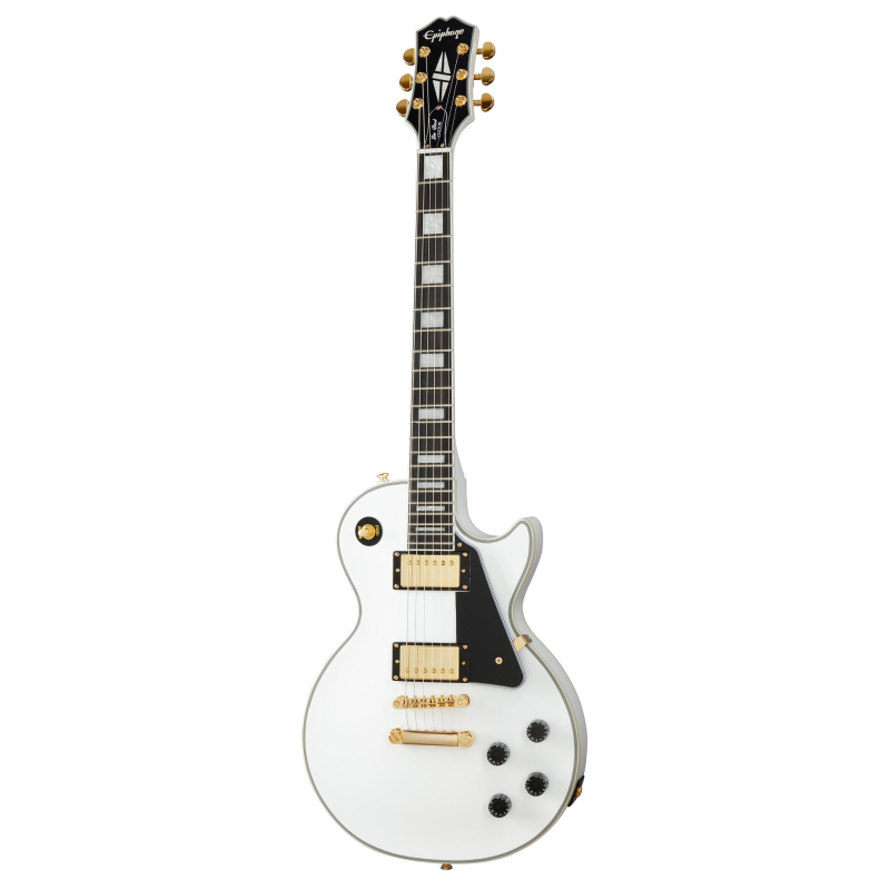 Guitarra Eléctrica Sólida Epiphone Inspired by Gibson Custom Les Paul Alpine White