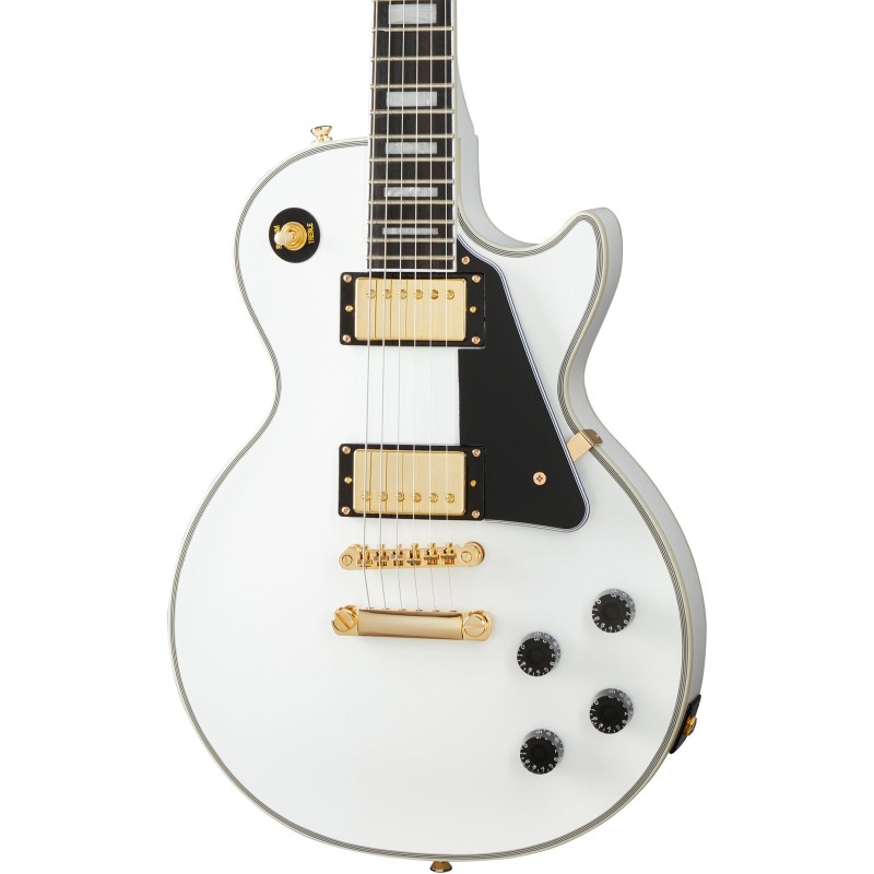 Guitarra Eléctrica Sólida Epiphone Inspired by Gibson Custom Les Paul Alpine White