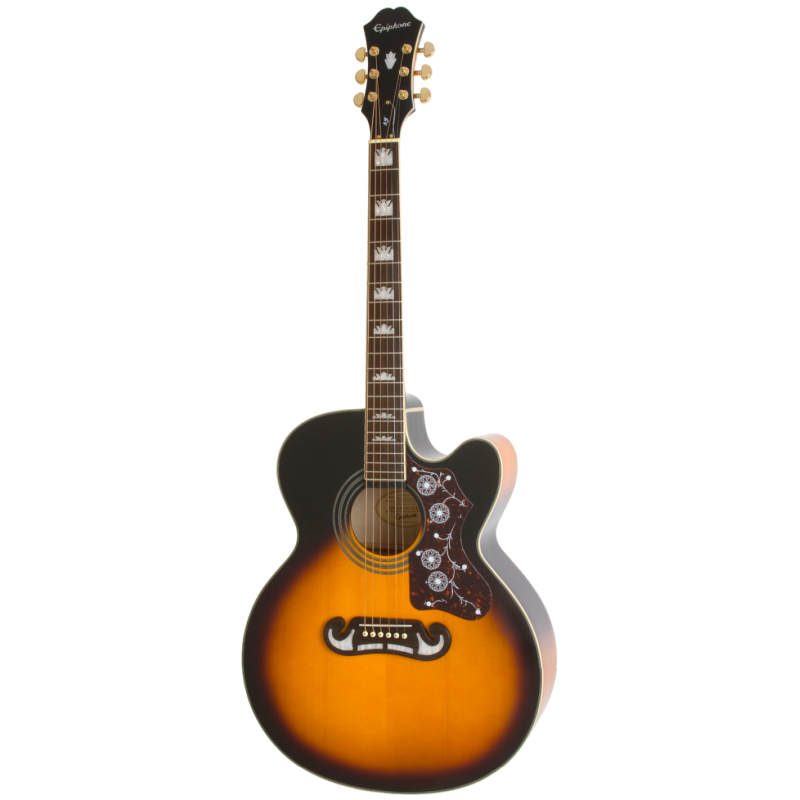 Guitarra Electroacústica Epiphone J-200SCE Vintage Sunburst