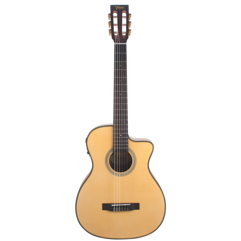 Guitarra Clásica Eléctrificada Valencia VA434CE Natural