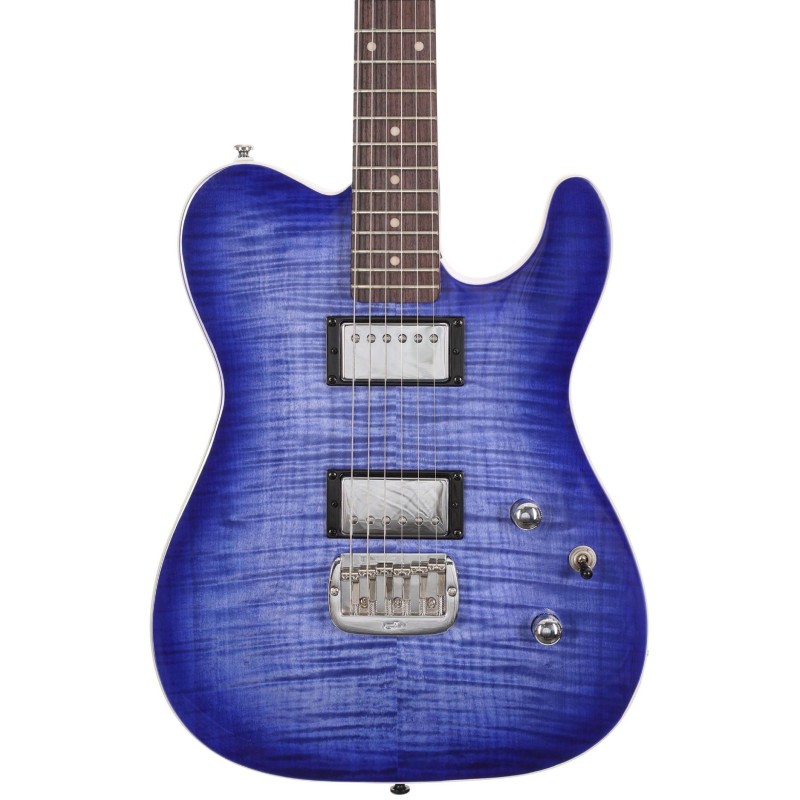 Guitarra Eléctrica Sólida G&L Tribute Asat Deluxe Bright Blueburst