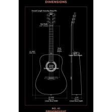 BAT1M Bromo BAT1M Mahonie Guitarra Acústica
