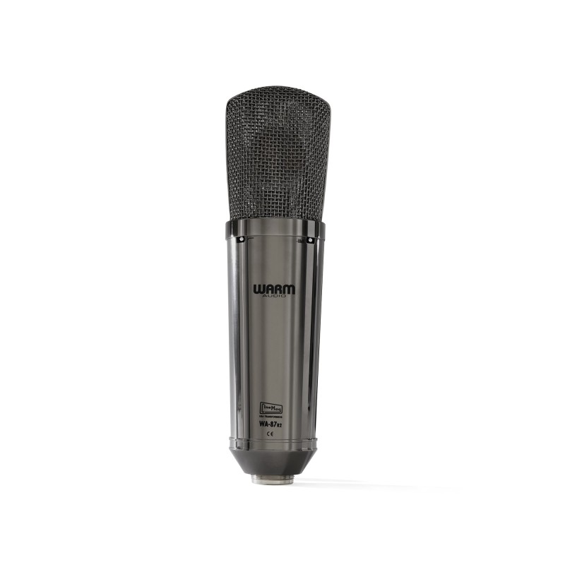 7247501W10008 Warm Audio WA-87 R2 TS Par de micrófonos de condensador Ed. Limitada Titanium Silver
