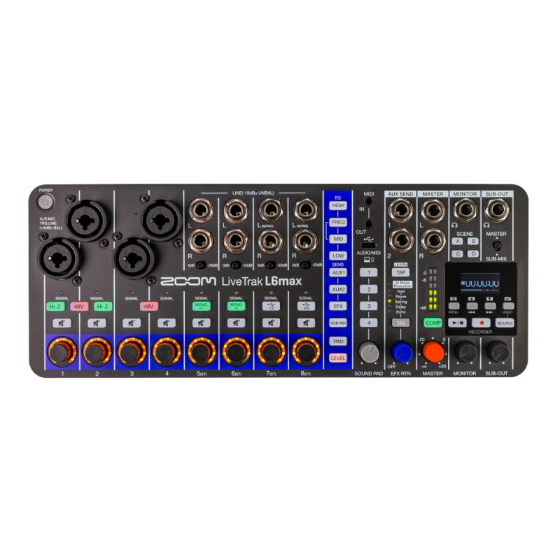 9543278909006 Zoom L6max LiveTrak Mesa de mezclas digital