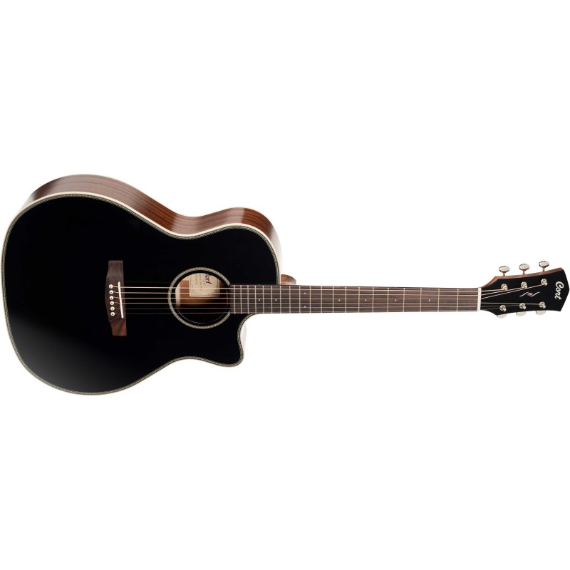 718911 Cort ESSENCE-GA4 BTSG Guitarra Electroacústica Black Top Semi Gloss