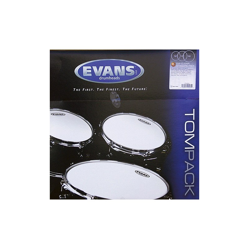 Set de Parches Evans Pack G2 Clear Standard Etpg2Clrs