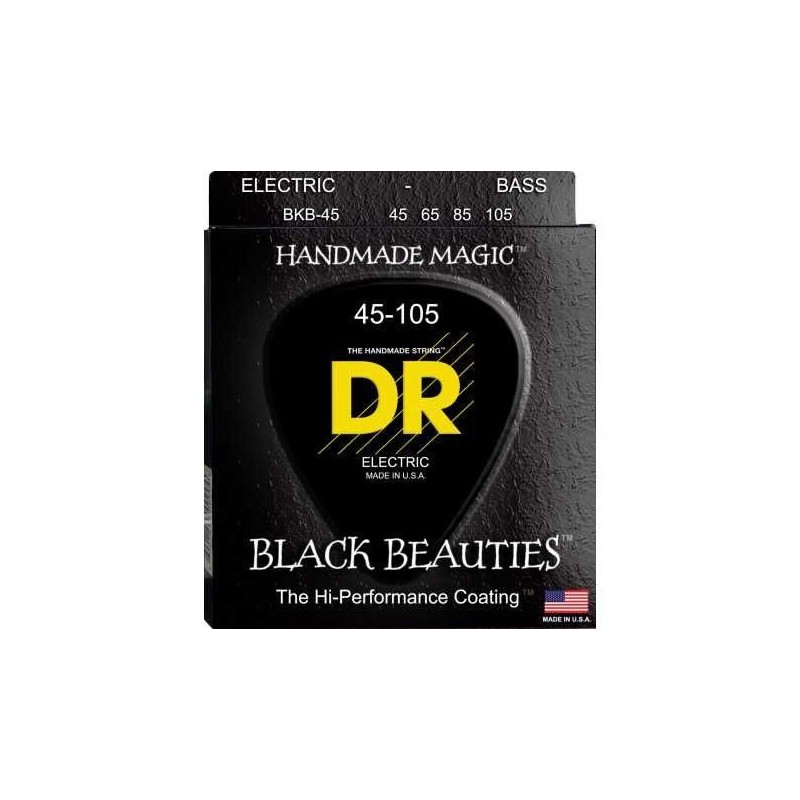 056772 DR Strings Black Beauties BKB-45 Long Scale Negro Acero Inox 45-105 Medium