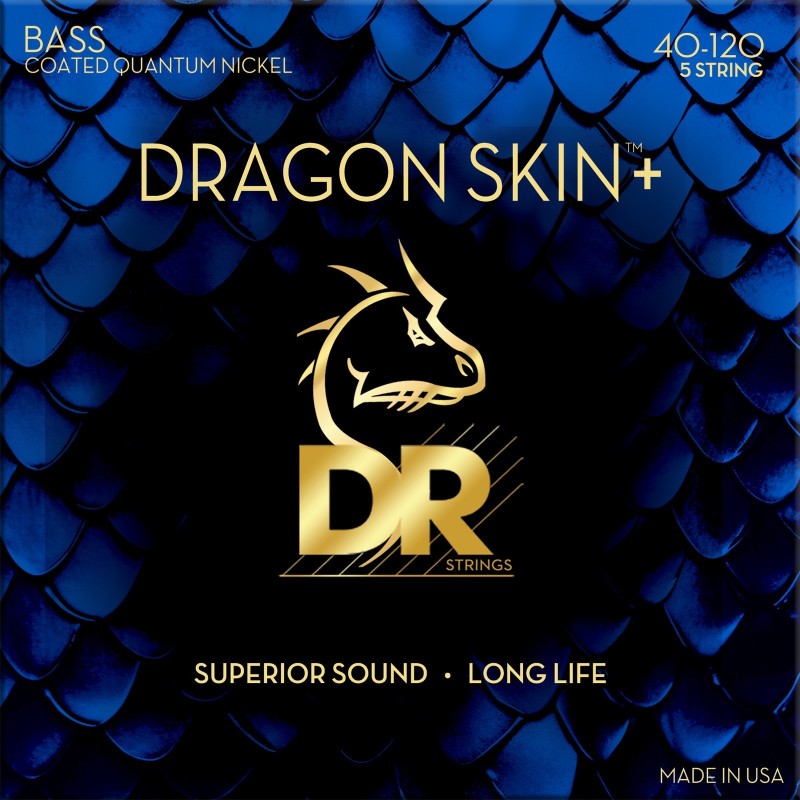 717401 DR DBQ5-40 Dragon Skin+ Light Cuerdas Bajo 5 Cuerdas Quantum Nickel Coated