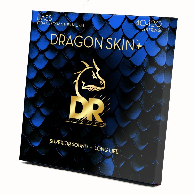 717401 DR DBQ5-40 Dragon Skin+ Light Cuerdas Bajo 5 Cuerdas Quantum Nickel Coated