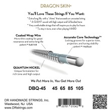 717400 DR DBQ-45 Dragon Skin+ Medium Cuerdas Bajo Quantum Nickel Coated