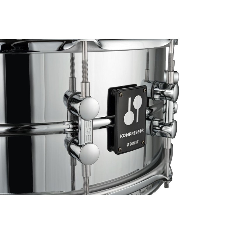 674773 Sonor Kompressor KS 14x5.75 SDS Caja de Acero Cromado Power Hoop