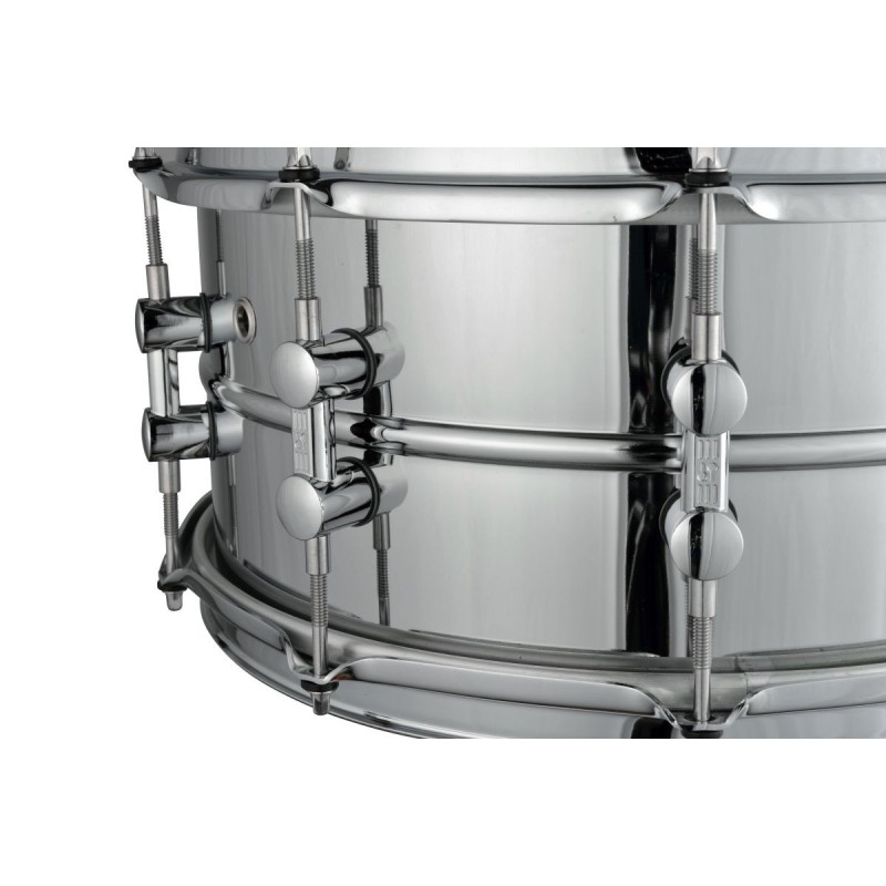 674773 Sonor Kompressor KS 14x5.75 SDS Caja de Acero Cromado Power Hoop