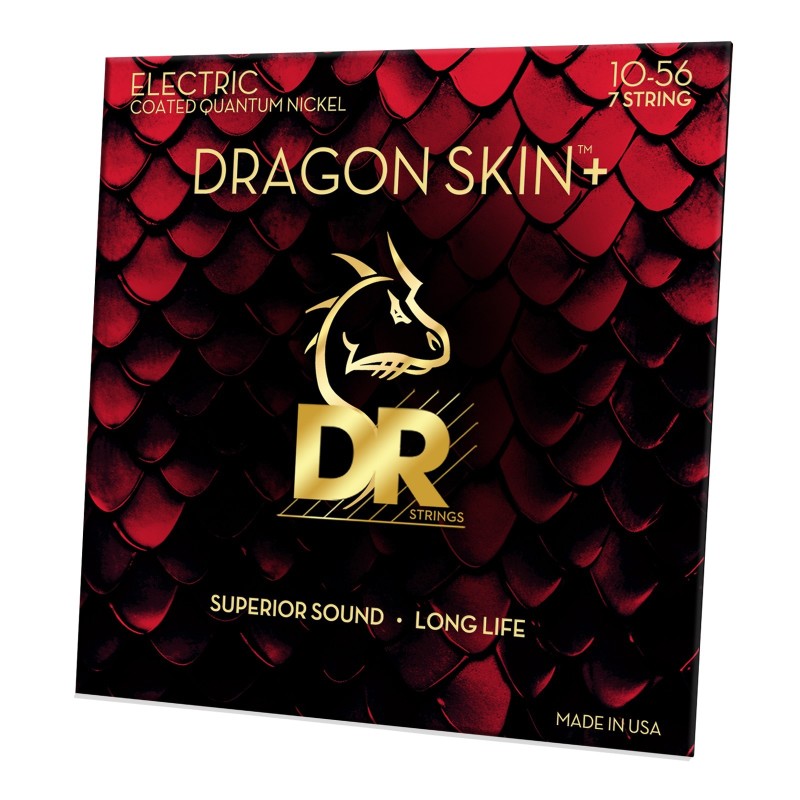 719894 DR DEQ-7/10 DRAGON SKIN + Coated Quantum Nickel 7 Cuerdas medium