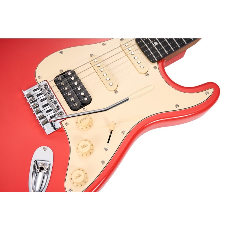 748774 Mooer MSC10 Elite Guitarra Eléctrica Fiesta Red