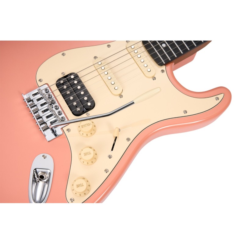 748773 Mooer MSC10 Elite Guitarra Eléctrica Flamingo Pink