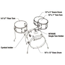 LJK48H4-HLB Tama LJK48H4-HLB Club Jam 4pc + Meinl Set de Platos