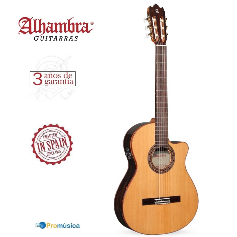 alha-7028 V 9730 Alhambra Ziricote CTW E8 Fishman ( caja estrecha ) + Funda Alhambra 10mm 9730