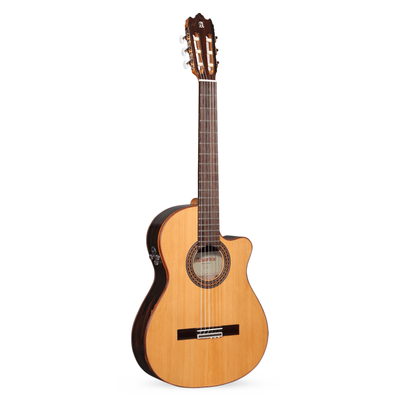 alha-7028 V 9730 Alhambra Ziricote CTW E8 Fishman ( caja estrecha ) + Funda Alhambra 10mm 9730