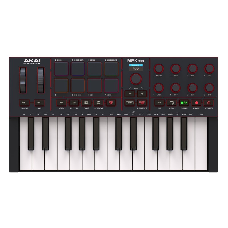 MPKMINI4B Akai MPK Mini IV BK Controlador Midi Negro